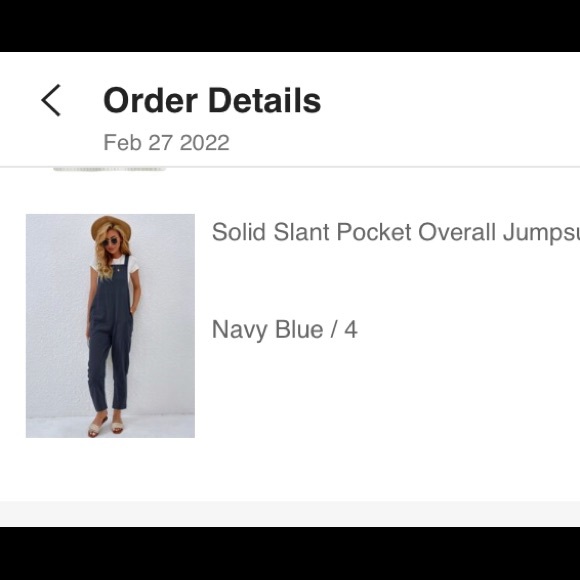 Solid Slant Pocket Overall Jumpsuit - Picture 6 of 6